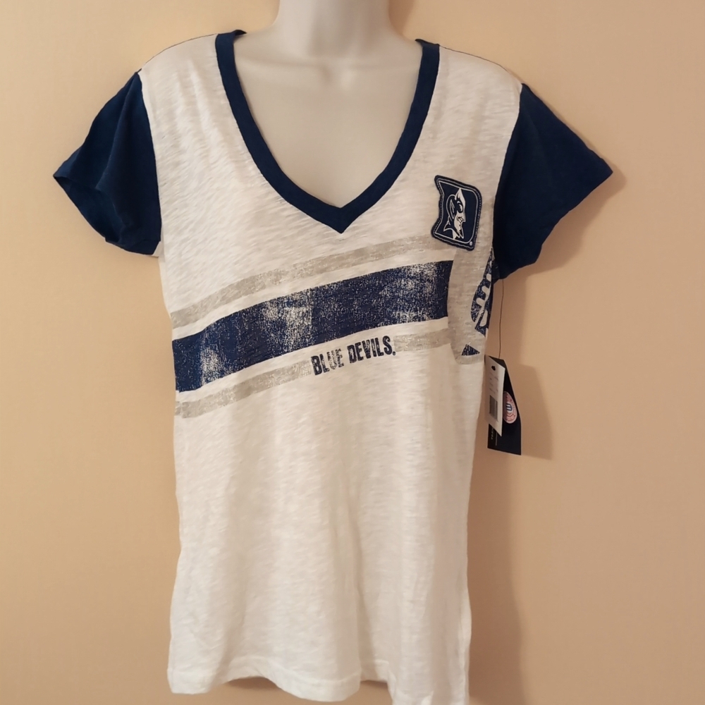 NWT Carl Banks Duke Blue Devils V Neck Tee